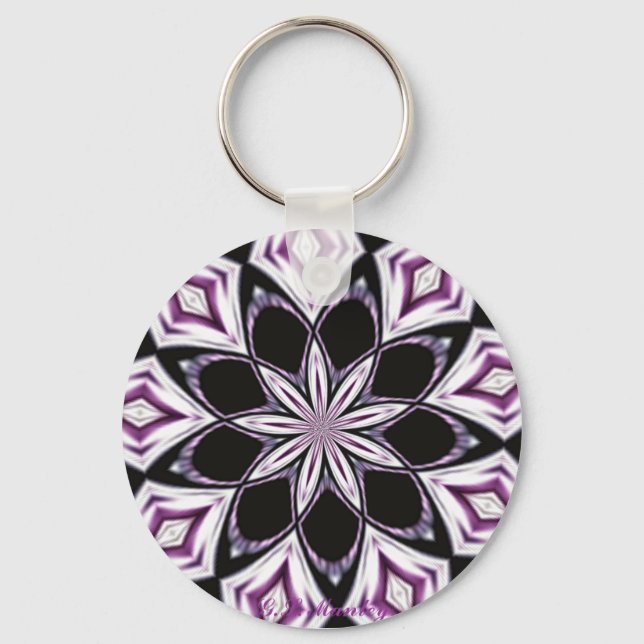 Purple Kaleidoscope Key Ring (Front)