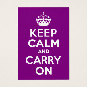 Purple Keep Calm and Carry On