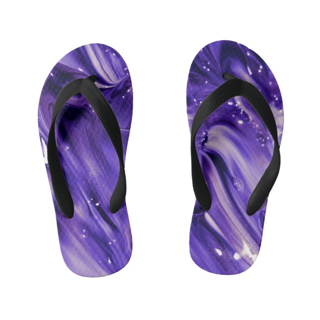 Purple Kid's Flip Flops (Footbed)