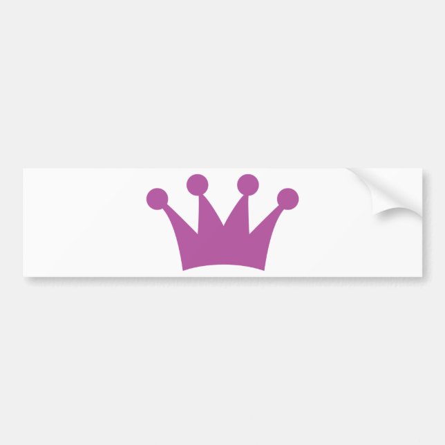 purple king crown bumper sticker (Front)