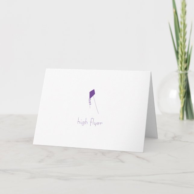Purple Kite Congratulations Card (Front)