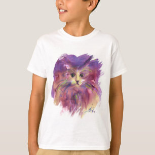 PURPLE KITTEN,CUTE KITTY CAT PORTRAIT T-Shirt