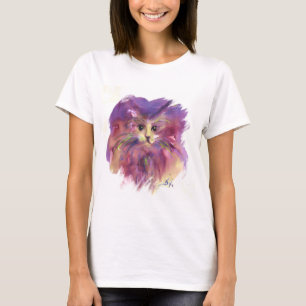 PURPLE KITTEN,CUTE KITTY CAT PORTRAIT T-Shirt