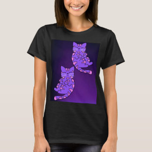 Purple Kitten Twins 2 T-Shirt