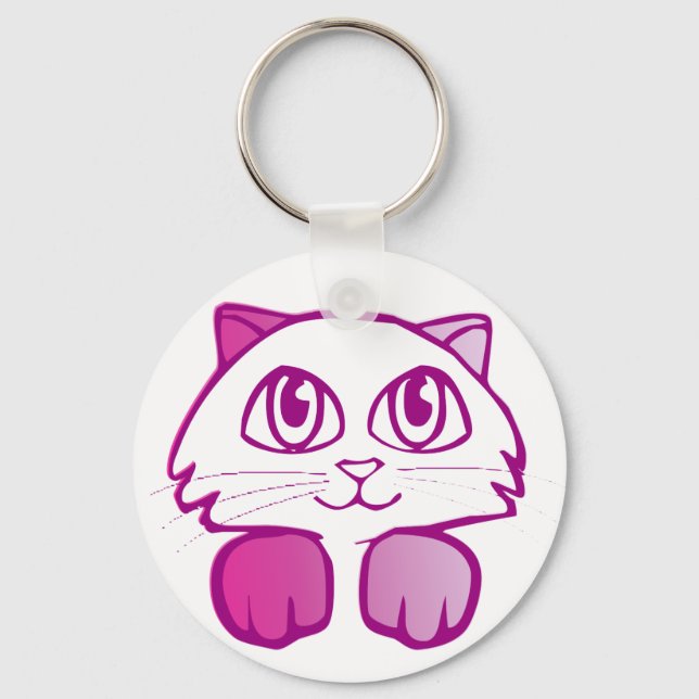 Purple Kitty Key Ring (Front)