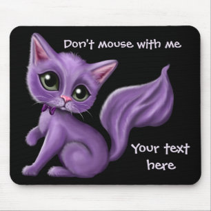 Purple Kitty Mouse Mat