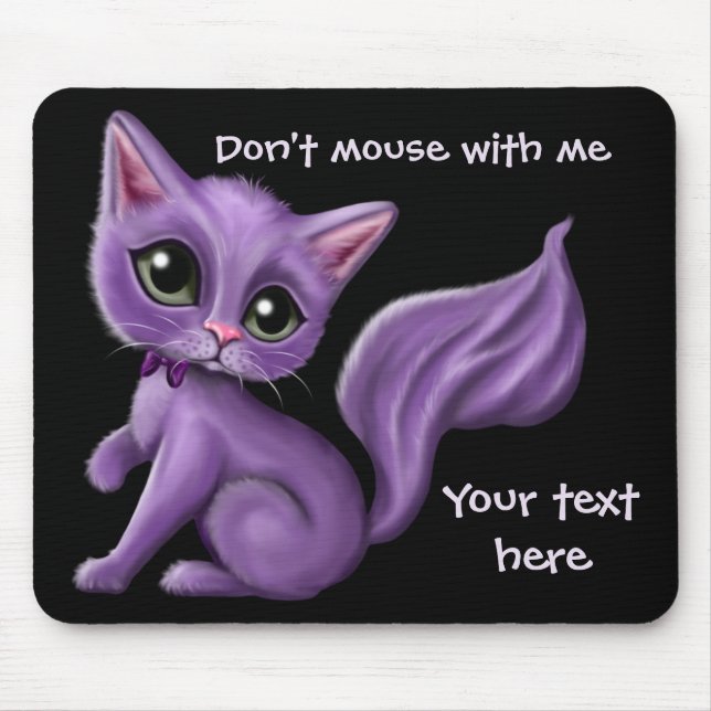 Purple Kitty Mouse Mat (Front)