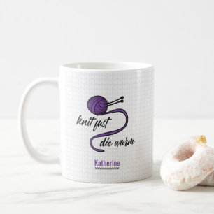 Purple Knit Fast, Die Warm Coffee Mug