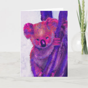purple koala card