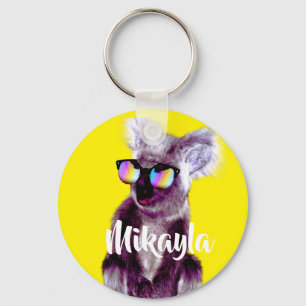 Purple Koala Chills in Shades Key Ring
