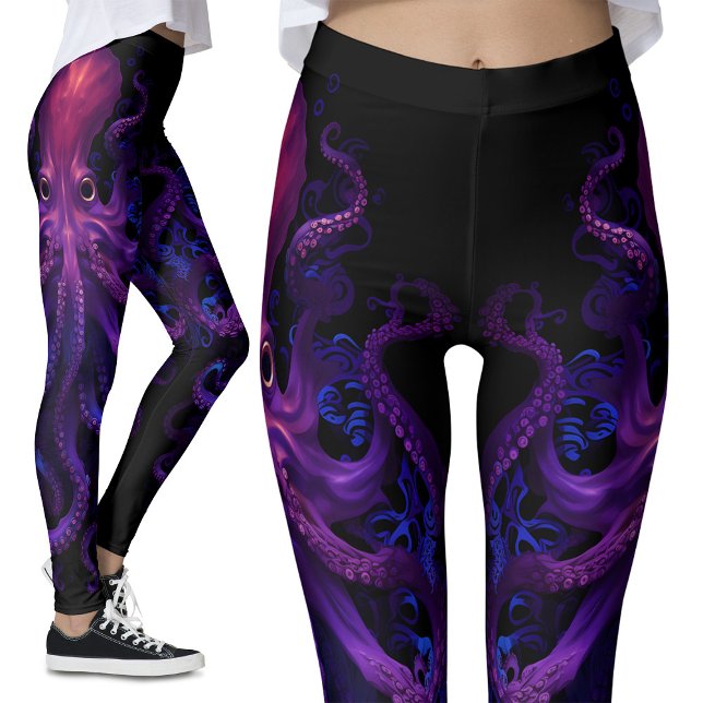 Purple Kraken Tentacles Ocean Sea Monster Octopus Leggings (Creator Uploaded)