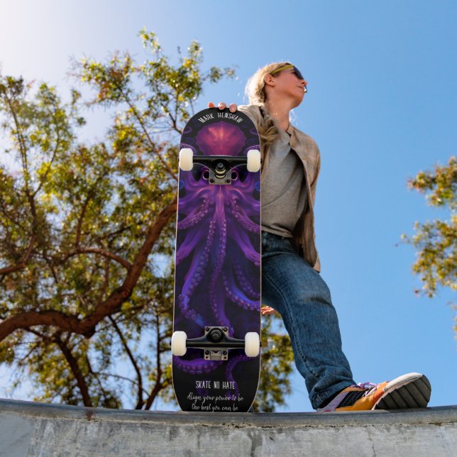Purple Kraken Tentacles Ocean Sea Monster Octopus Skateboard (Outdoor 1)