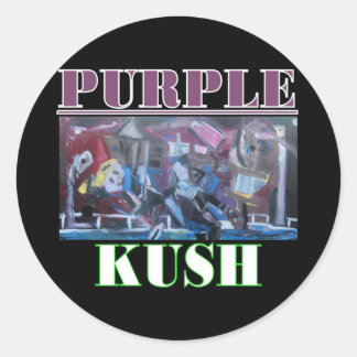 PURPLE KUSH CLASSIC ROUND STICKER