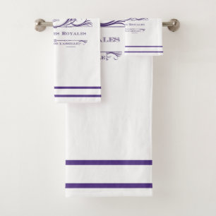 Purple L’ hotel Des Royales Bathroom Linens Bath Towel Set