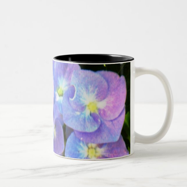 Purple lace cap hydrangeas mug (Right)