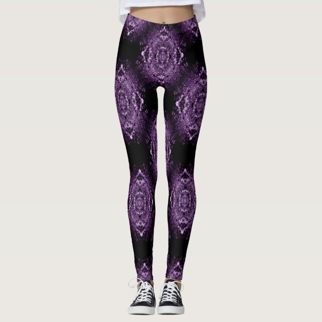 Purple Lace Leggings (Front)