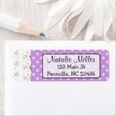 Purple Lace Polka Dot  Return Address Labels (Insitu)