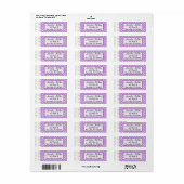 Purple Lace Polka Dot  Return Address Labels (Full Sheet)