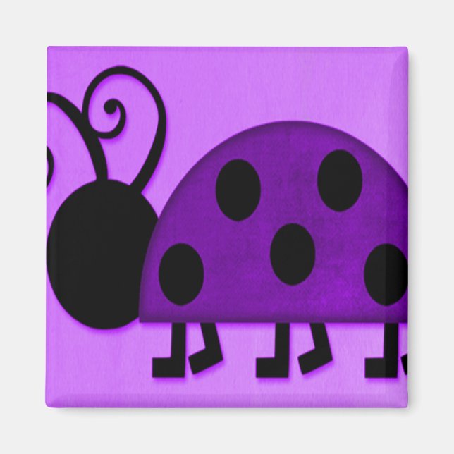 Purple Lady Bug Magnet (Front)