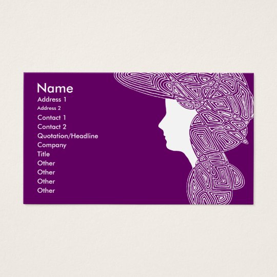 Purple Lady Business Card