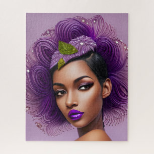 Purple Lady  Jigsaw Puzzle