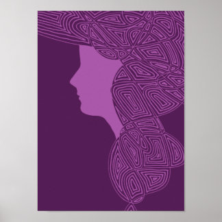 Purple Lady Poster