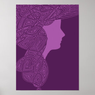 Purple Lady Poster