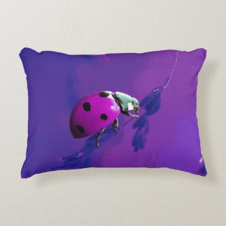 Purple Ladybug Decorative Cushion
