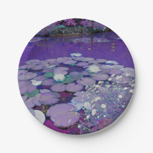 Purple Lake Dreaming Paper Plate