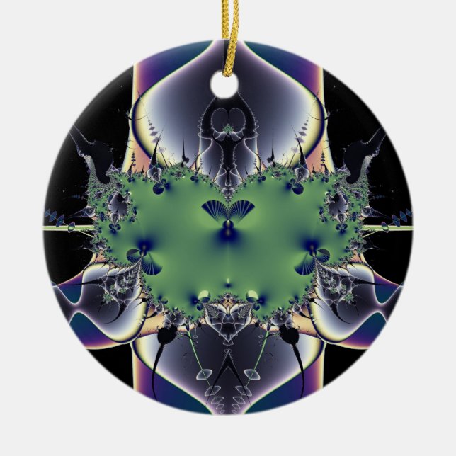 Purple Lamp Ceramic Tree Decoration (Front)