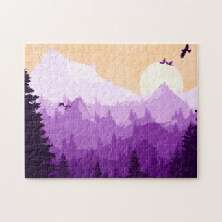 Purple Landscape Puzzle
