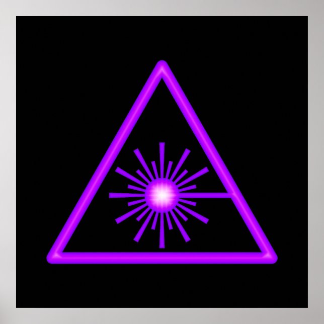 Purple Laser Symbol Poster (Front)