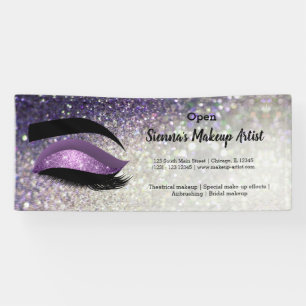 Purple Lashes Eye Banner