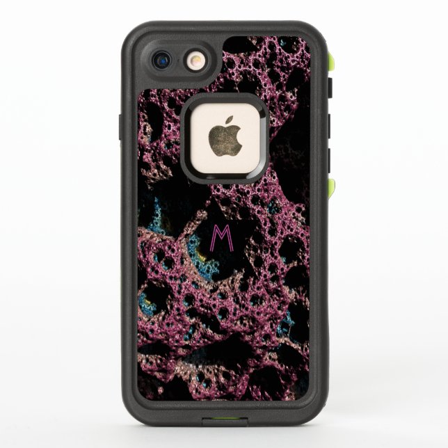 Purple Lava 3D Fractal Monogram Case 3 (Back)