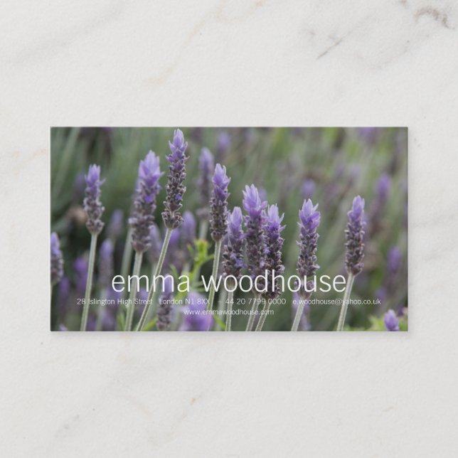 Purple Lavendar Business Card (Front)