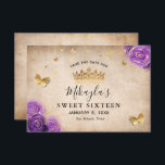 Purple Lavender and Gold Roses Elegant Save The Date<br><div class="desc">Looking for unique save the date ideas to make your gold and lavender party theme beautiful? Create your own elegant fairytale princess themed stationery using these vintage parchment paper DIY template save the date invitations. The watercolor botanical art by Raphaela Wilson illustrates light purple roses accented in a faux metallic...</div>