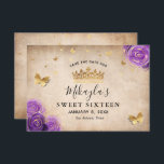 Purple Lavender and Gold Roses Elegant Save The Date<br><div class="desc">Looking for unique save the date ideas to make your gold and lavender party theme beautiful? Create your own elegant fairytale princess themed stationery using these vintage parchment paper DIY template save the date invitations. The watercolor botanical art by Raphaela Wilson illustrates light purple roses accented in a faux metallic...</div>