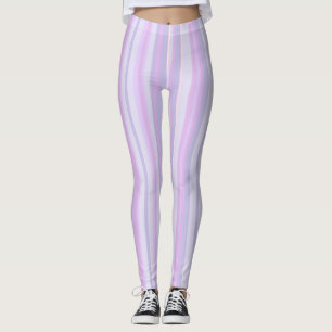 Purple Lavender and Pink Striped Leggings