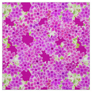 Purple, lavender and plum flowers, plum background fabric