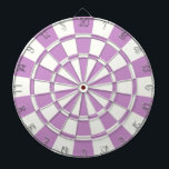 Purple Lavender And White Dartboard<br><div class="desc">Purple Lavender And White Dart Board</div>