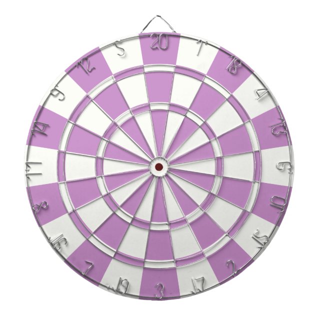 Purple Lavender And White Dartboard (Front)