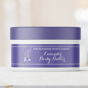 Purple Lavender Body Butter jar label 1 x 7.25