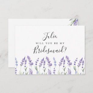 Purple, Lavender Bridesmaid Card
