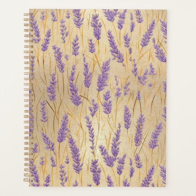 Purple Lavender Chiyogami Planner (Front)