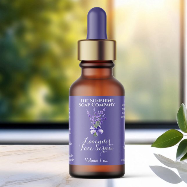 Purple Lavender Dropper bottle label 2.375 x 1.25 (Creator Uploaded)
