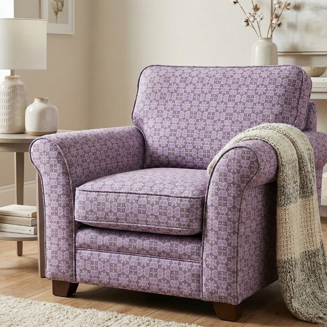 Purple Lavender Elegant Mosaic Geometric Pattern Fabric (Creator Uploaded)