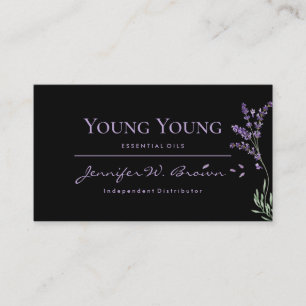 Purple Lavender Essential Oils Business Card