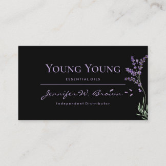 Purple Lavender Essential Oils Business Card