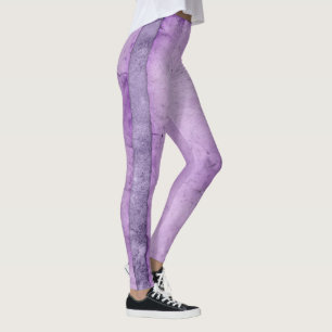 Purple Lavender Faded Glory Striped Womens Leggings