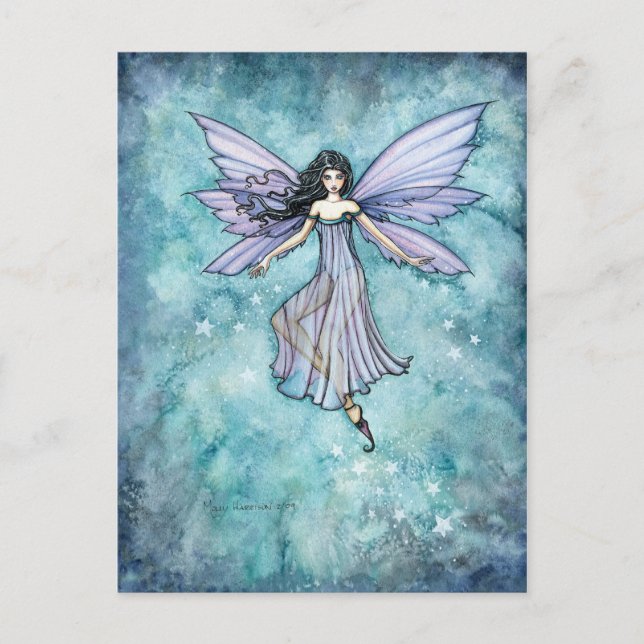Purple Lavender Fairy Art by Molly Harrison Postcard (Front)